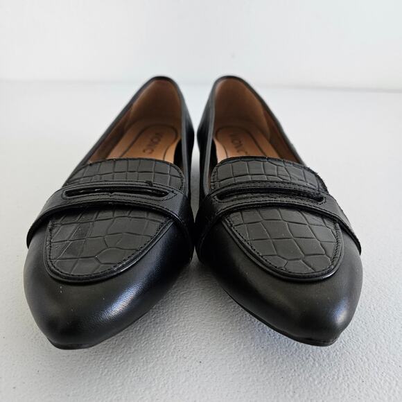 Vionic Savannah Flat Loafers Womens 8 Black Leather EVA Footbed Vio-Motion Tech - Picture 2 of 9